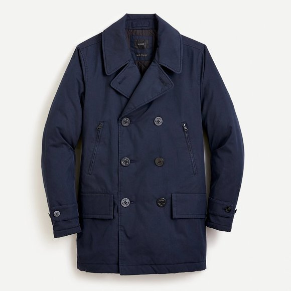 NWT-XS-J.Crew Fulton insulated peacoat with PrimaLoft® - Midnight Navy - $268 - Picture 1 of 10